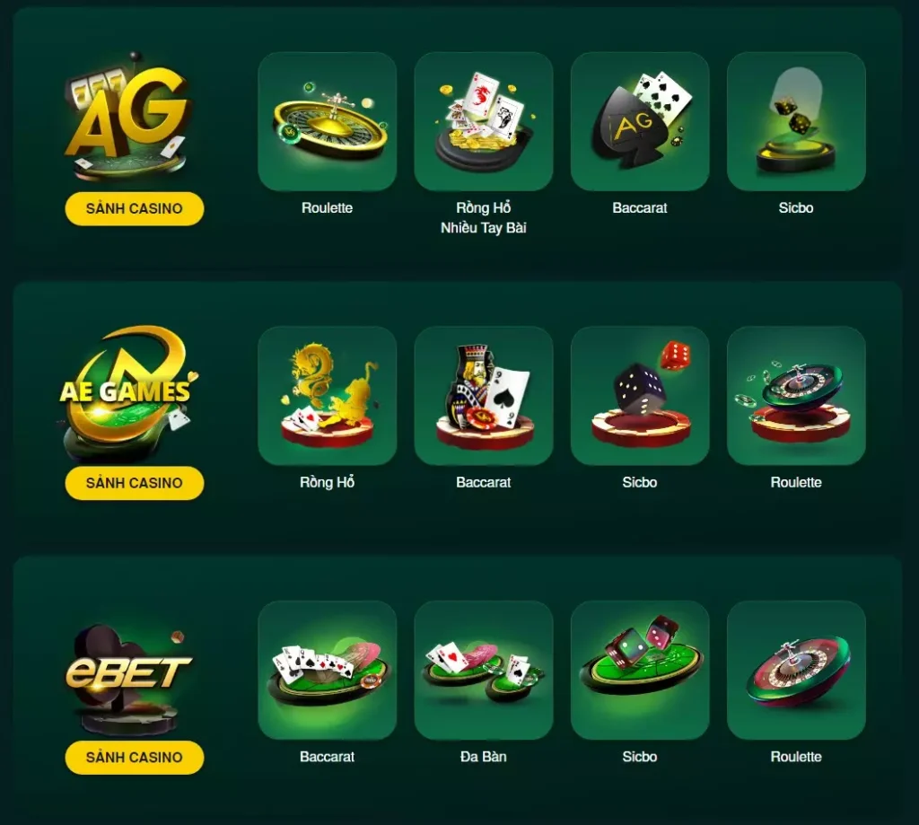 Các sản phẩm cá cược tại V9BET